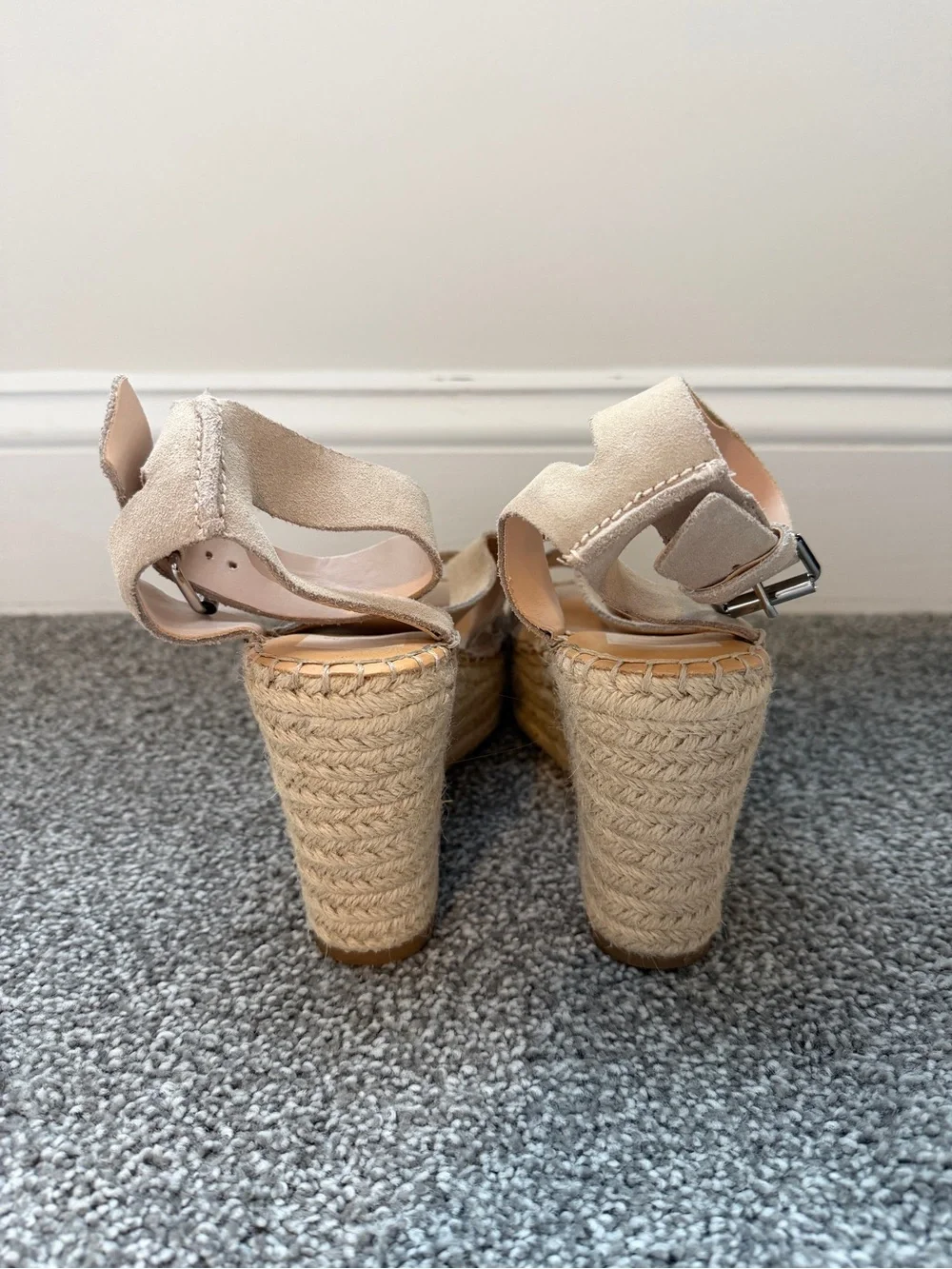 Dolce Vita Beige Espadrille Wedge Sandals